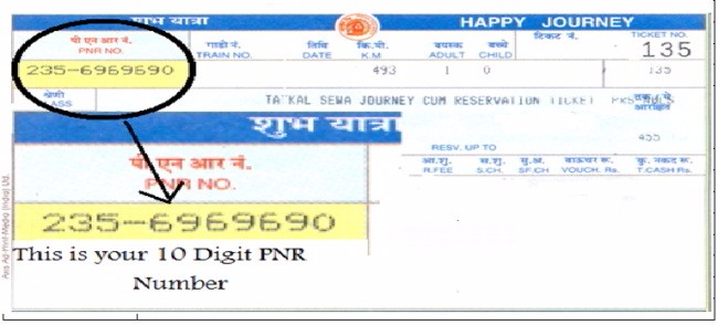 how to print ticket with pnr number railways