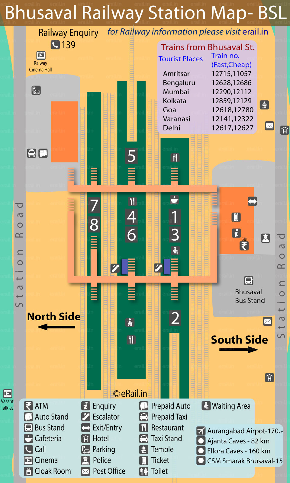 Bhusawal To Mumbai Train Route Map Bhusaval Railway Station Map