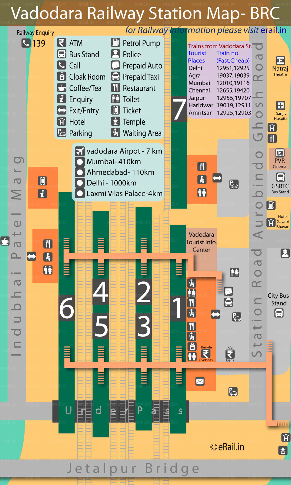 Pune Railway Station Map Vadodara Railway Station Map