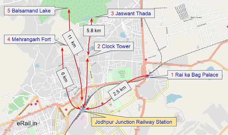 Jodhpur Railway Station Map Jodhpur Railway Station
