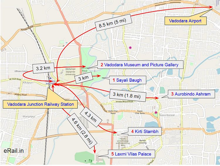 Vadodara Railway Station Map Vadodara Junction Railway Station