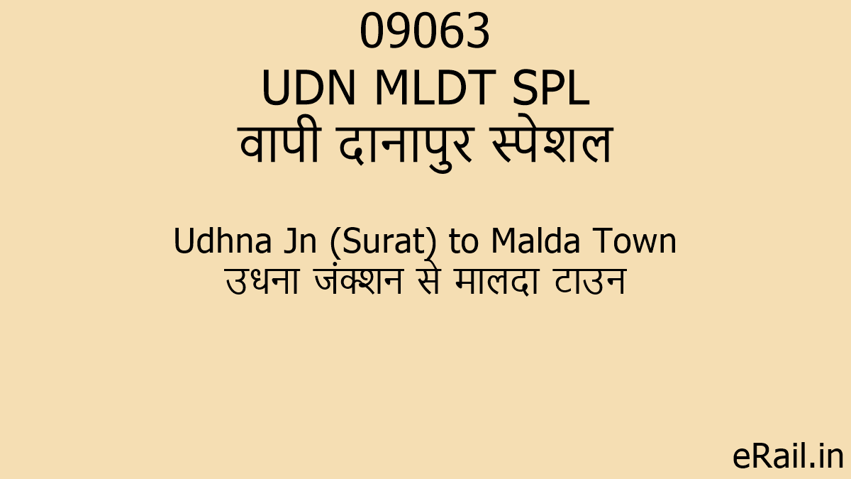 09063 UDN MLDT SPL Train Route
