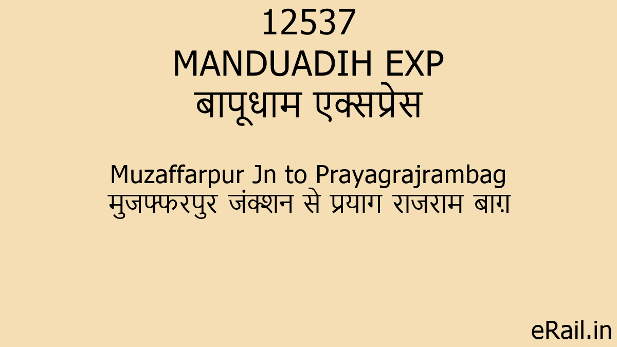 12537 MANDUADIH EXP Train Route