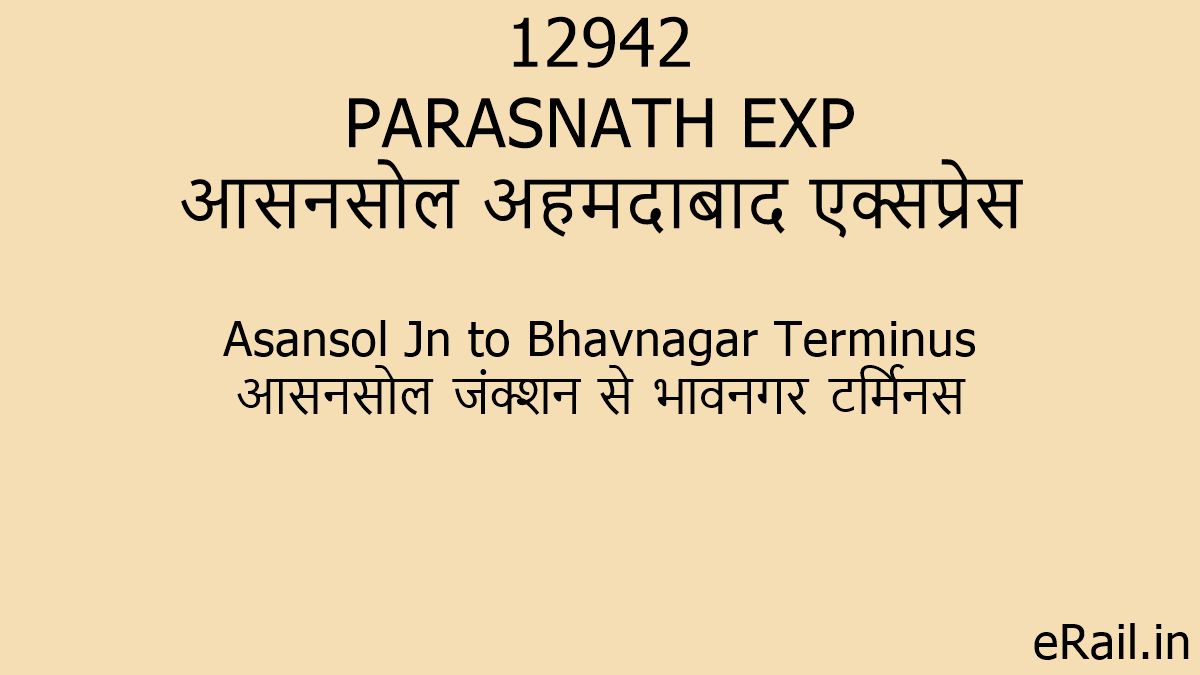 12942 PARASNATH EXP Train Route