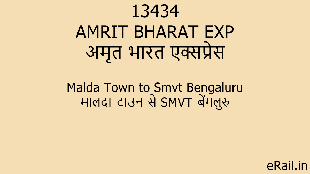 13434 AMRIT BHARAT EXP Train Route