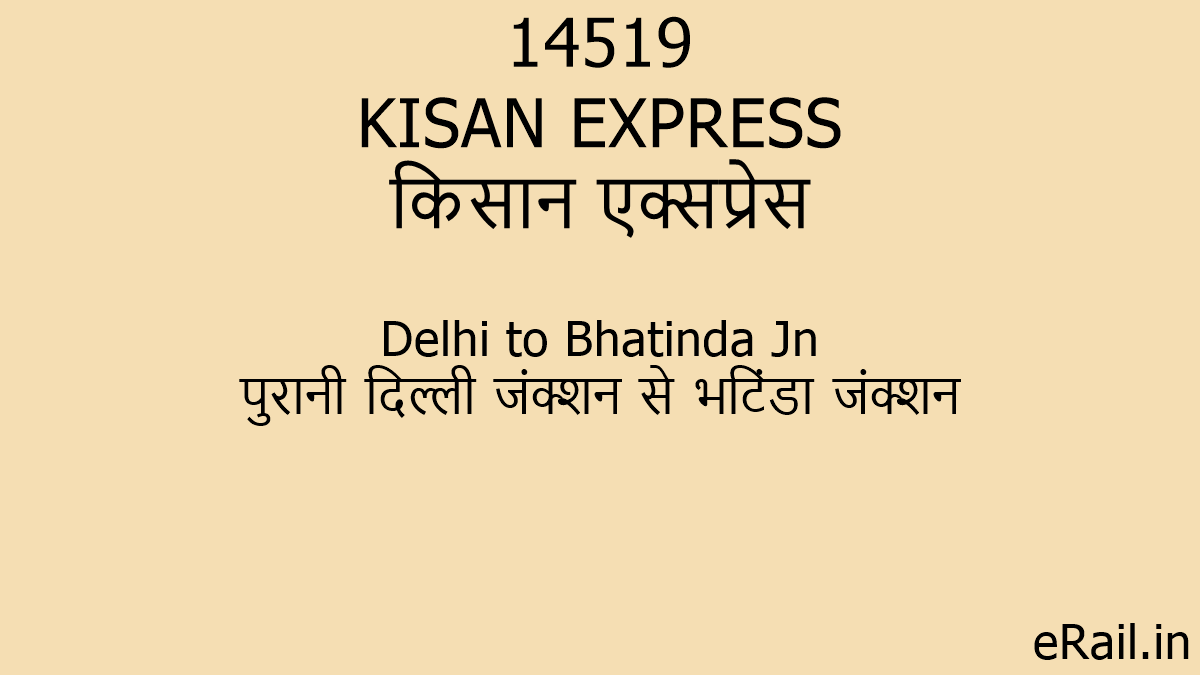 ⭐️an⭐️ 14519 KISAN EXPRESS Train Route