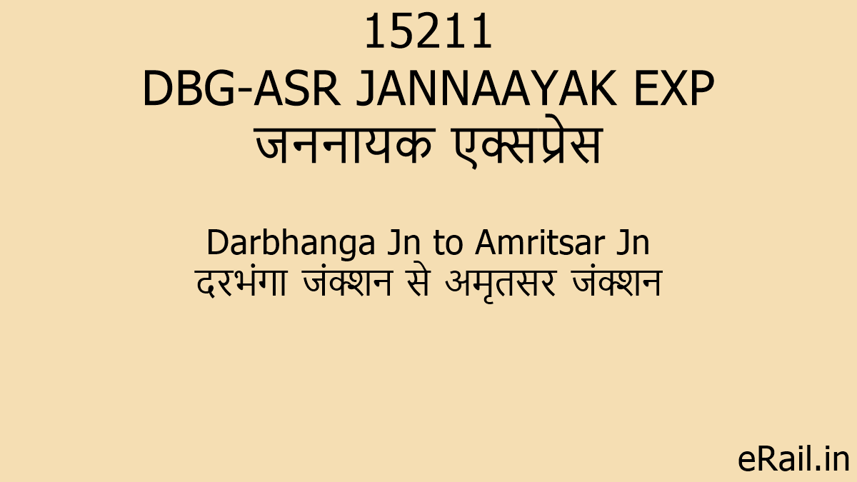15211 DBG-ASR JANNAAYAK EXP Train Route