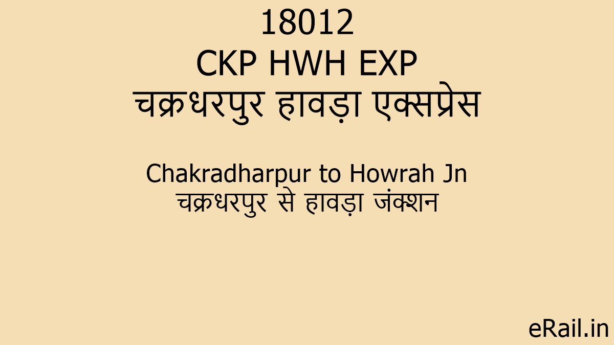 18012 CKP HWH EXP Train Route