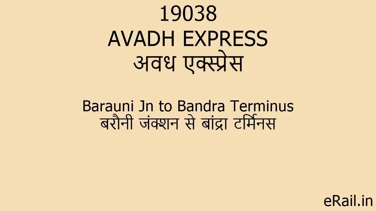 19038 AVADH EXPRESS Train Route