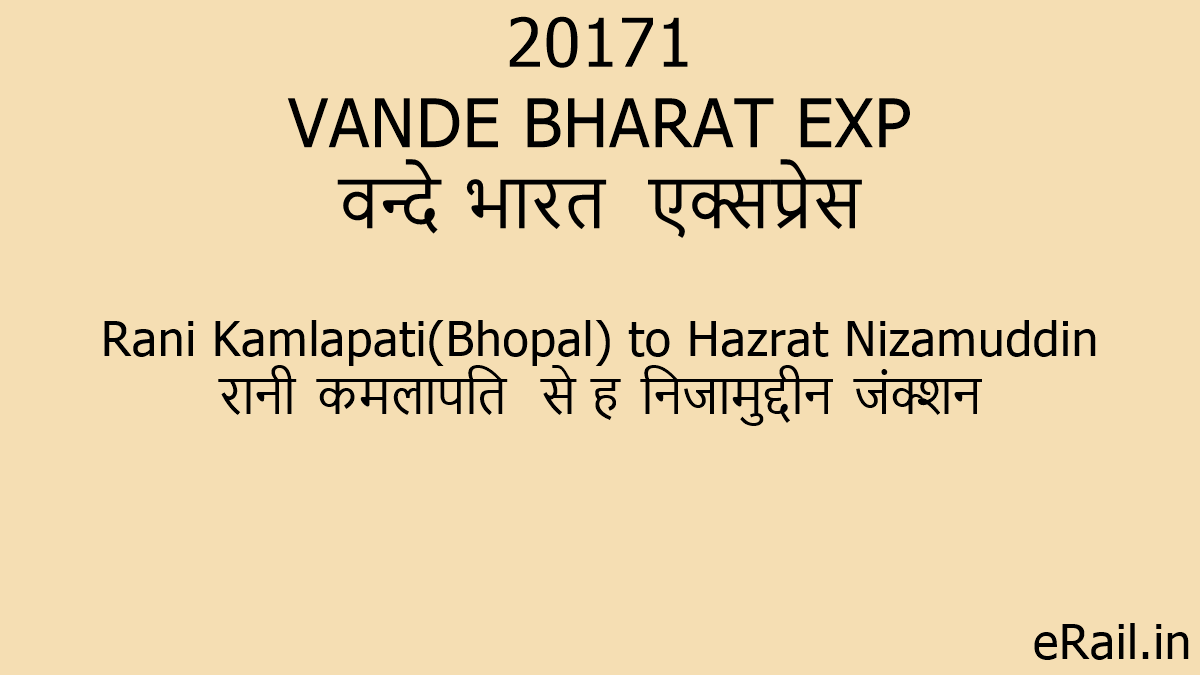 20171 VANDE BHARAT EXP Train Route