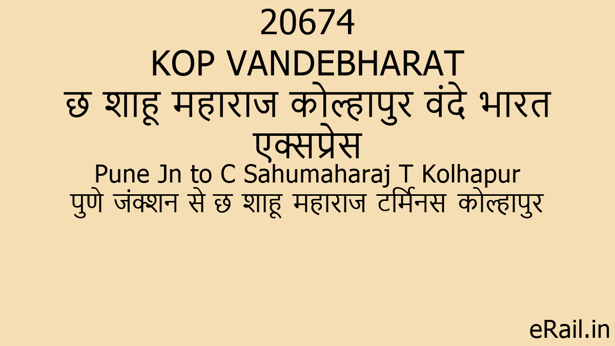 20674 KOP VANDEBHARAT Train Route