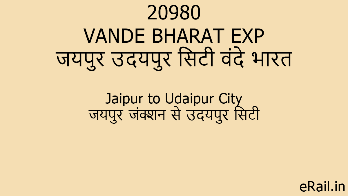 20980 VANDE BHARAT EXP Train Route