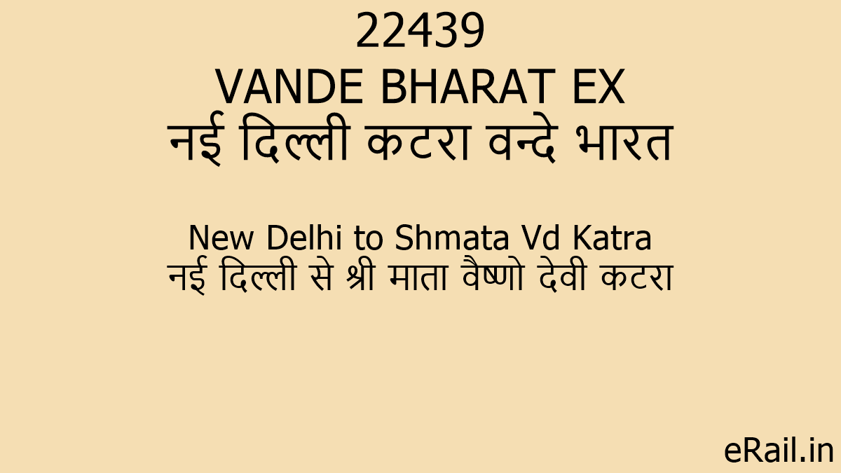 22439 VANDE BHARAT EX Train Route