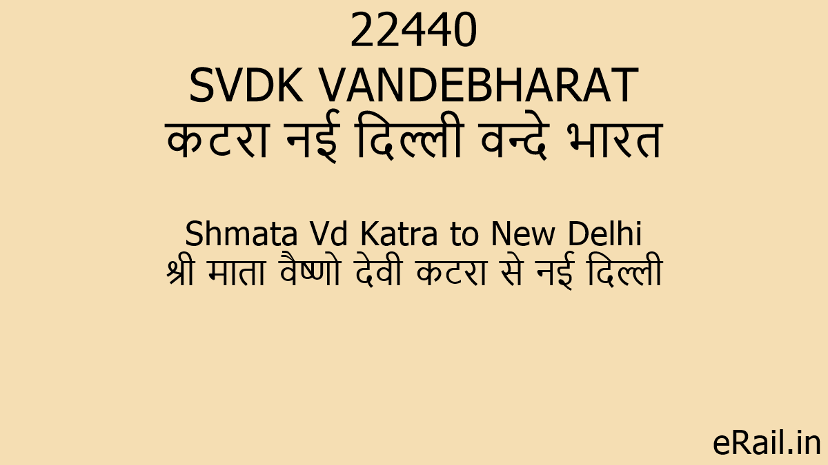 22440 SVDK VANDEBHARAT Train Route