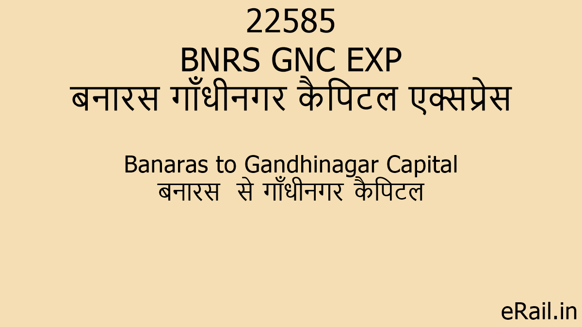 22585 BNRS GNC EXP Train Route